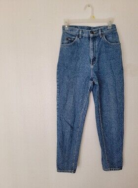 Vintage Lee Riders High Rise Mom Jeans Acid Wash Tapered Denim 26/27